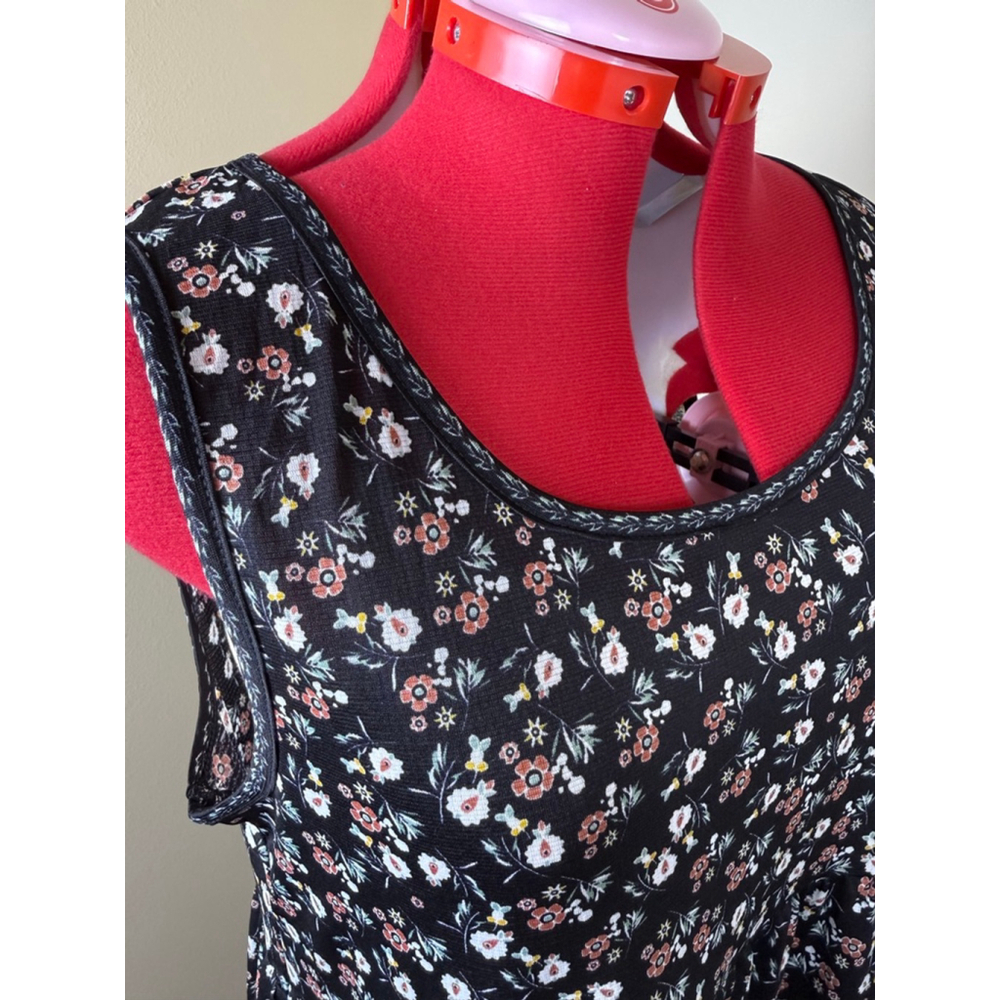 Women's Max Studio XL Black Floral Tiered Maxi Dress - Picture 5 of 11